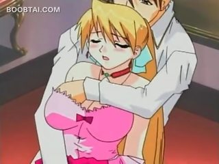 Smashing blonde anime young lady gets pussy finger teased