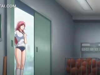 Kulay-rosas buhok anime seductress puke fucked laban sa ang