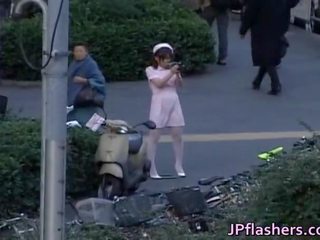 Naughty Asian teenager Is Pissing In Public
