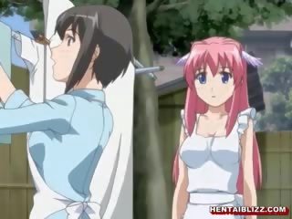 Delightful japońskie hentai dostaje squeezed jej bigboobs i poked