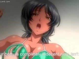 Prsatá anime dospívající v smyslný dámské plavky jizzed part6