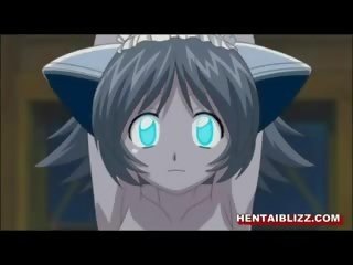 Pagkaalipin hapon hentai deity makakakuha ng squeezed suso