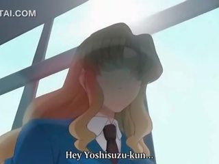 Animen skola gang med oskyldig tonårs damsel