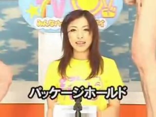 Japońskie newscasters dostać ich szansa do shine na bukkake telewizja