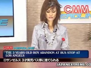 News Anouncer Facial On Tv