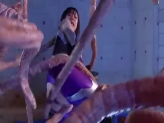Huge tentacle and big Titty asian X rated movie young lady