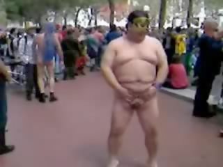 Fat Asian boy Jerking On The Street movie