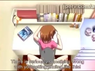Sīka auguma anime skolniece izpaužas smashed līdz grown liels kāts