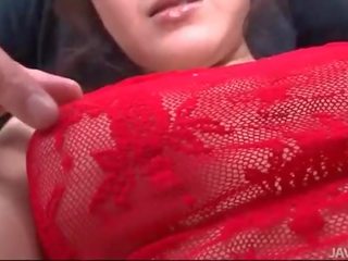 Rui natsukawa em vermelho lingerie used por três lads