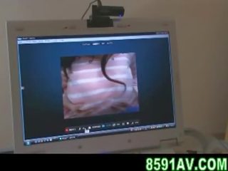 Mosaic: busty young female webcam film