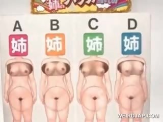 الآسيوية جذابون الحصول على الثدي squeezed في x يتم التصويت عليها فيديو مسابقة