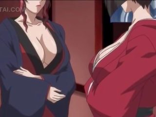 Tremendous hentai diva menghisap dan melompat besar cotok